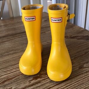 Hunter boots yellow toddler 9